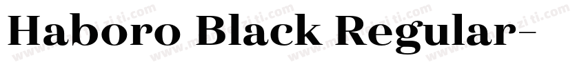 Haboro Black Regular字体转换